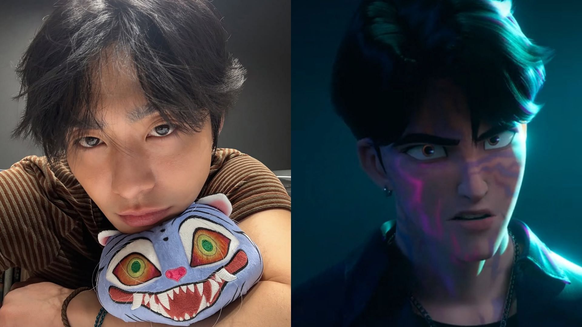 Ahn Hyo-seop is the voice actor behind Jinu in Kpop Demon Hunters (Image on the left via Instagram/@imhyoseop; Image on the right via Netflix)